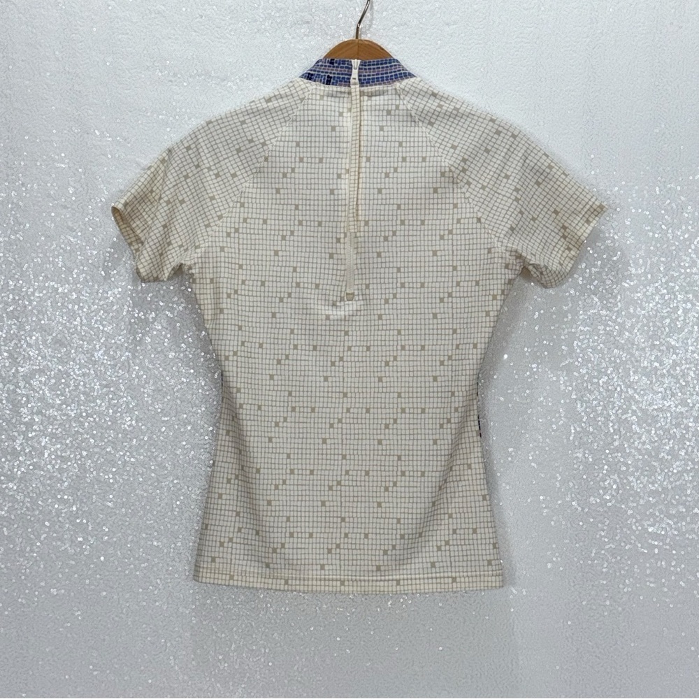Tory Burch Mosaic Patterned Women's swim Top size small petite - Picture 5 of 16